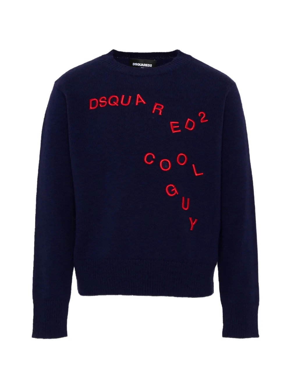 DSQUARED2 KIDS embroidered logo-patch sweater - Blu