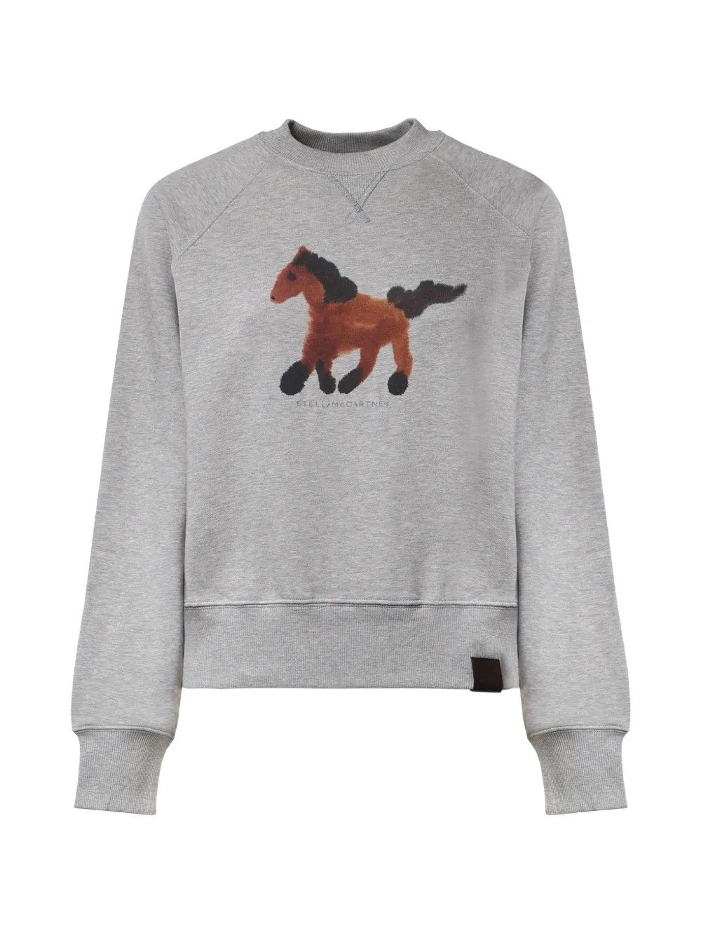Stella McCartney horse-print raglan-sleeve sweatshirt - Grigio