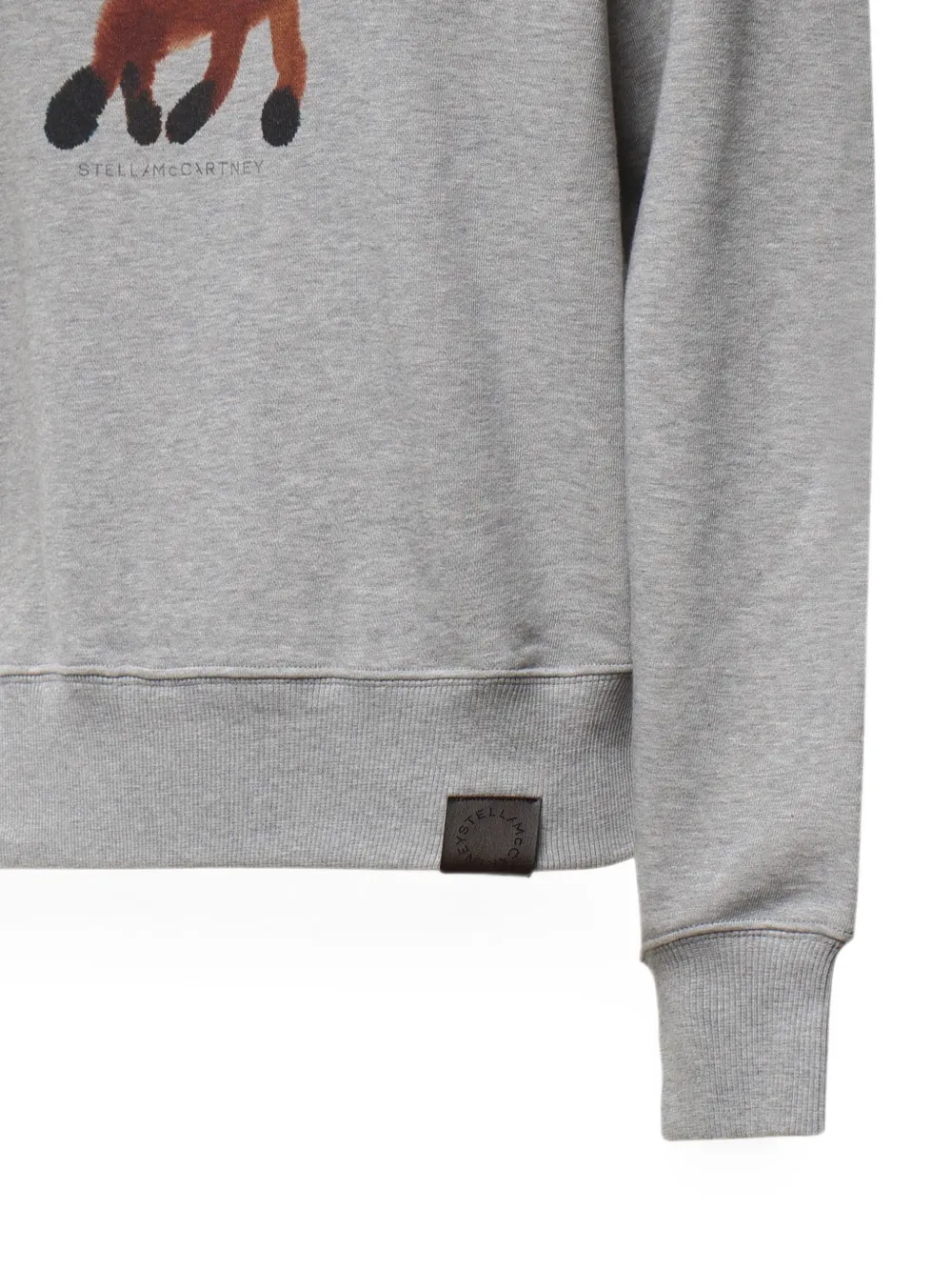 Stella McCartney horse-print raglan-sleeve sweatshirt Grijs