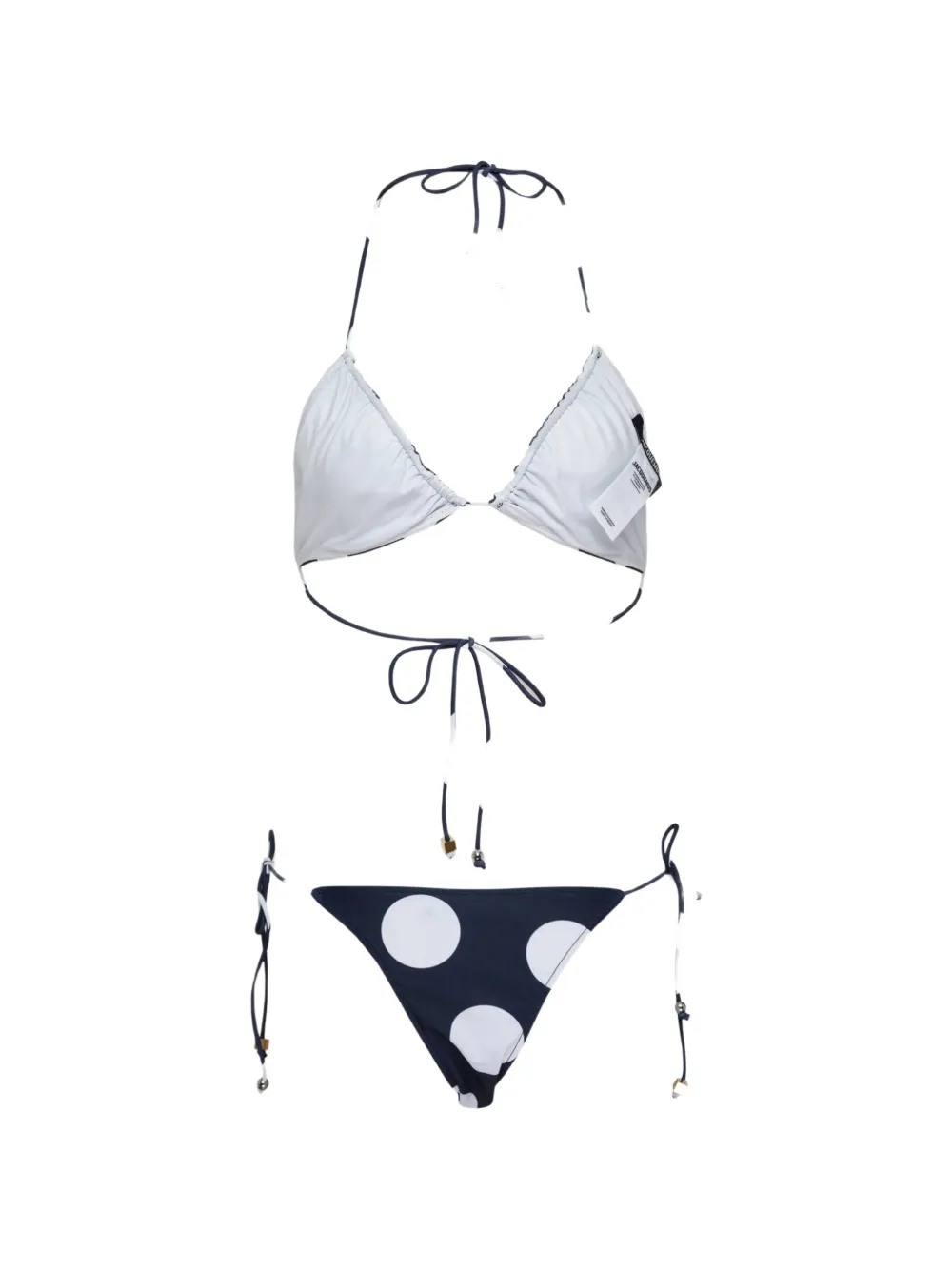 Jacquemus Triangel bikini met stippen Blauw