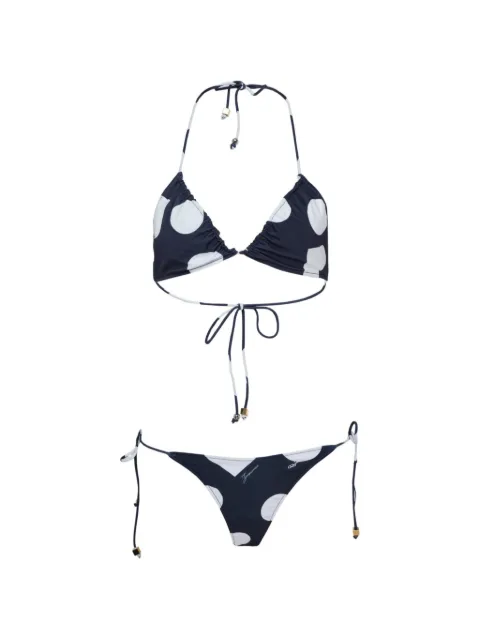Jacquemus Triangle polka-dot triangle bikini set