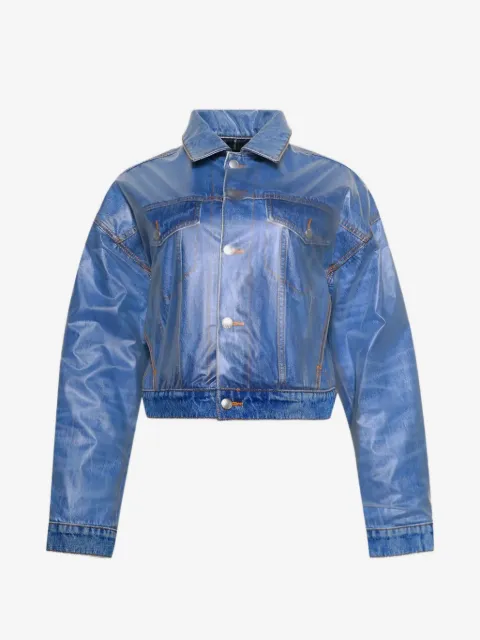 Alexander Wang sheer-overlay trucker jacket