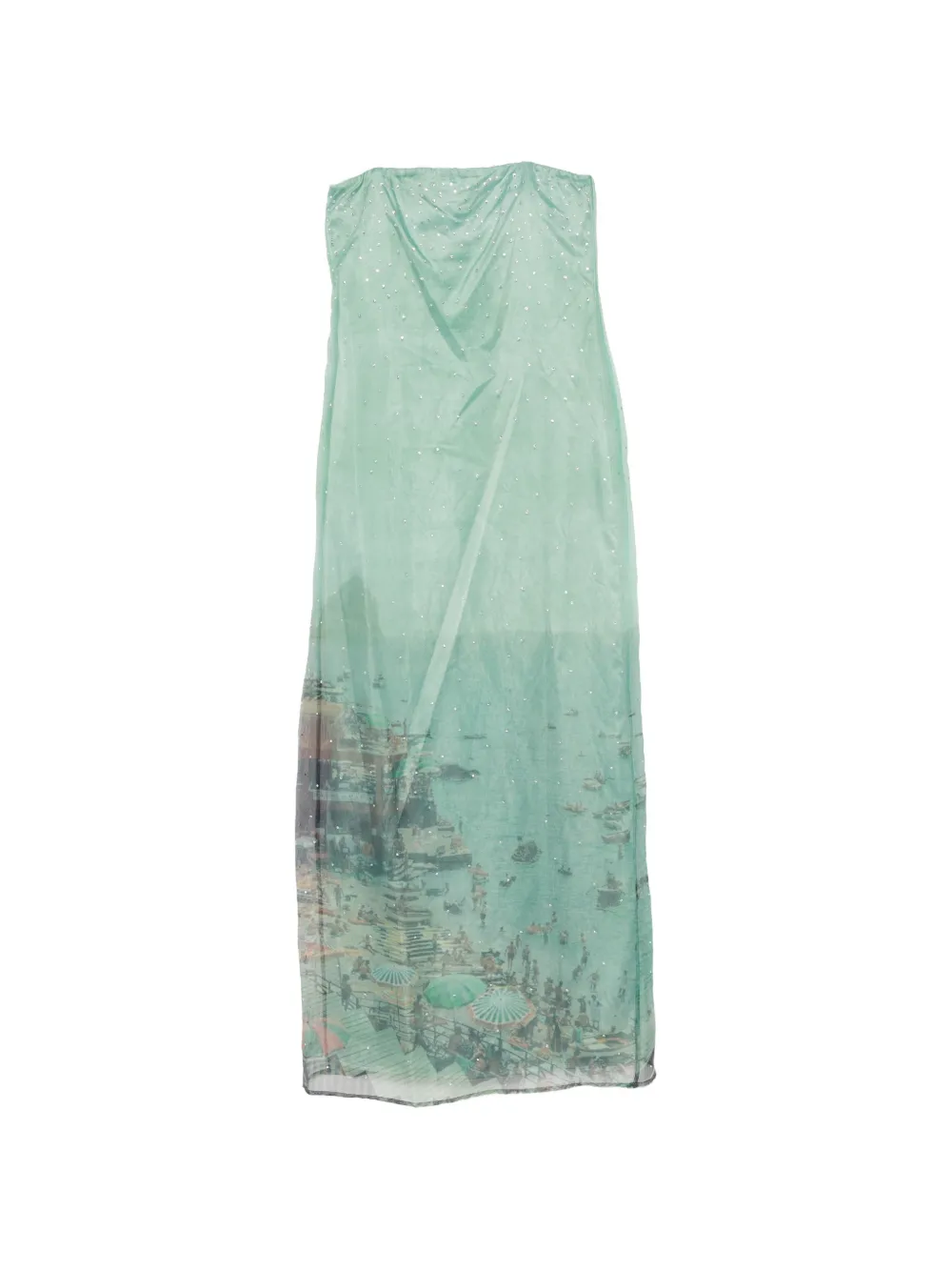 STAUD Amara strapless maxi dress - Verde
