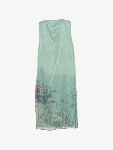STAUD robe-bustier Amara à coupe longue