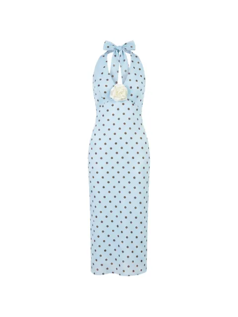 Sleeper Vestido midi Jardin gola V com poás