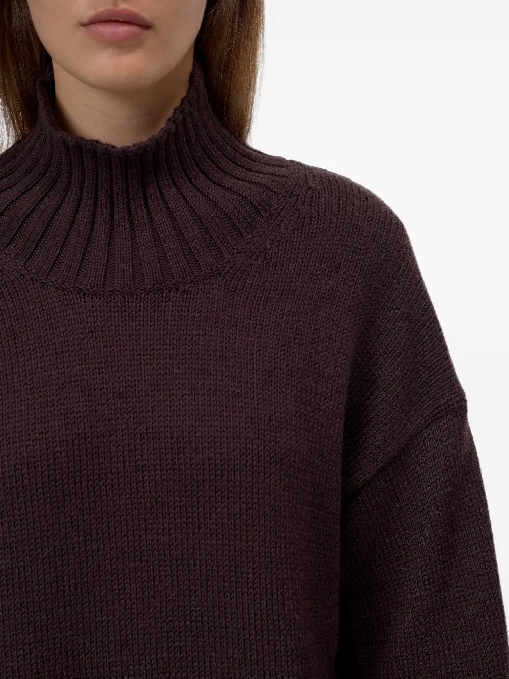 Closed high-neck rib-trimmed sweater Bruin