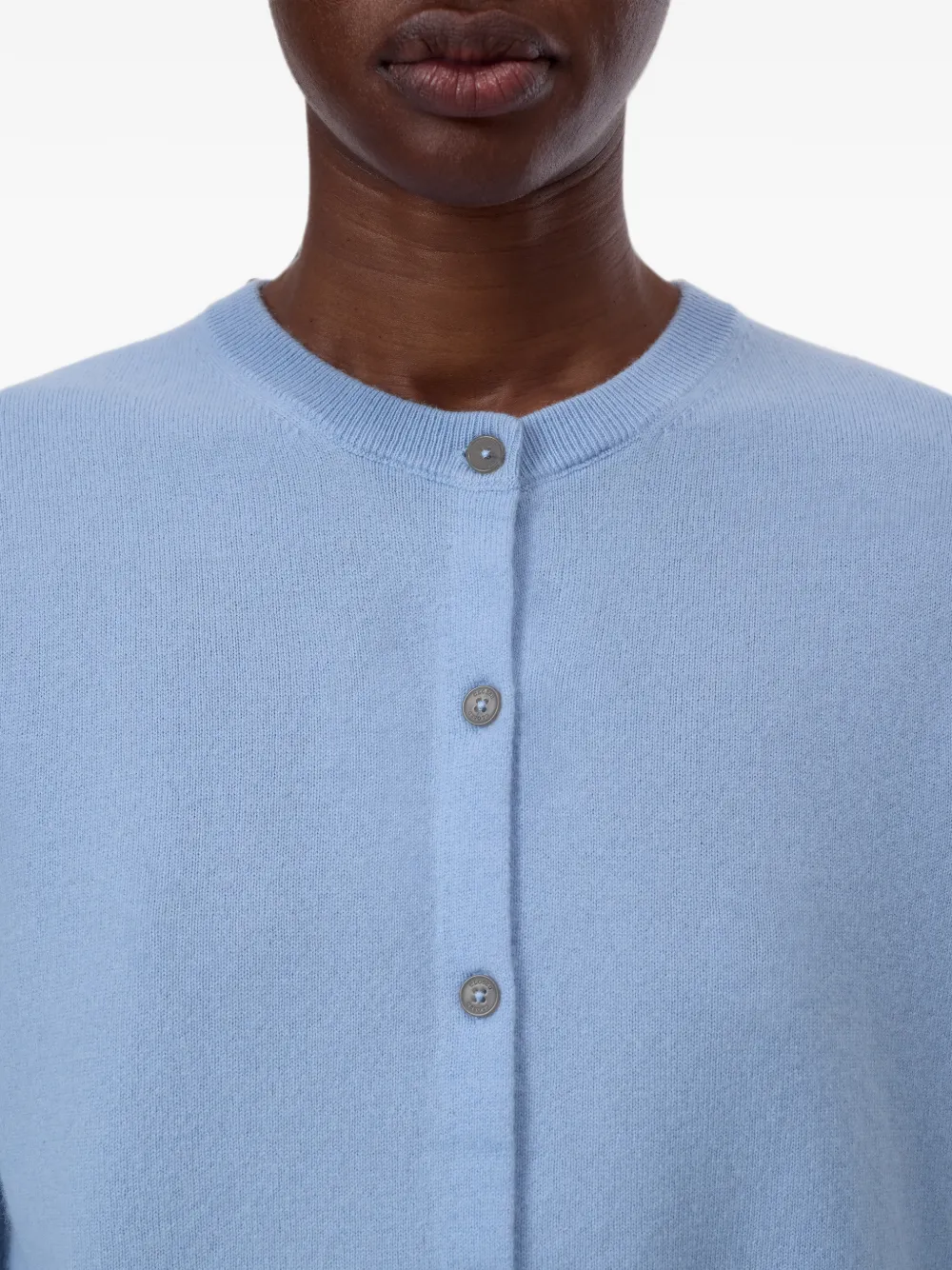 Closed Vest met ronde hals Blauw