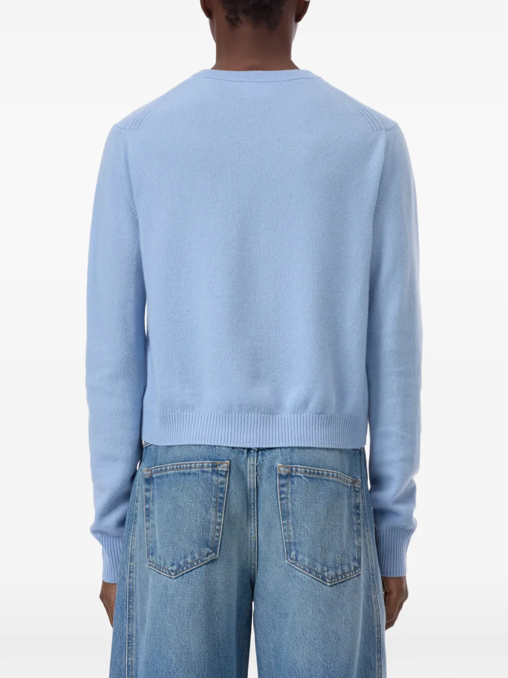 Closed Vest met ronde hals Blauw