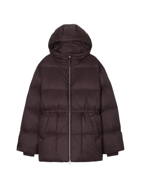 Closed hooded quilted jacket