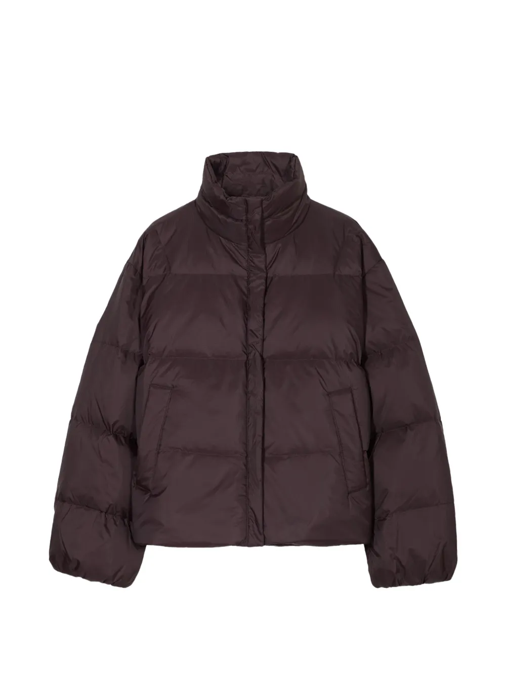Closed cropped puffer jacket - Violett