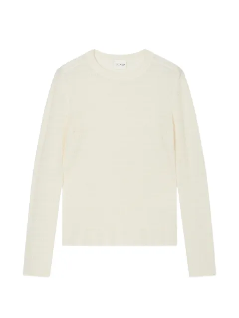 Closed open-knit long-sleeve sweater