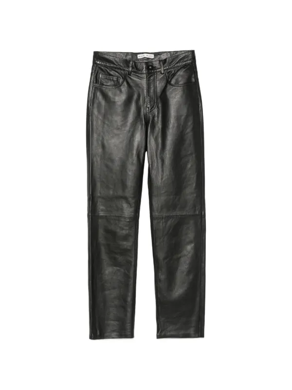 BLAZÉ Milano Leather Trousers in Black