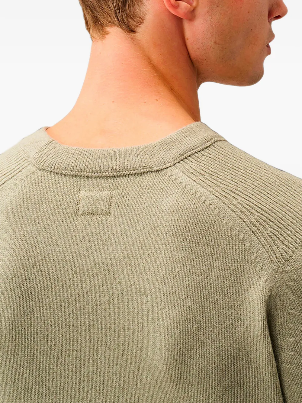 C.P. Company lambswool lens crewneck sweater Beige