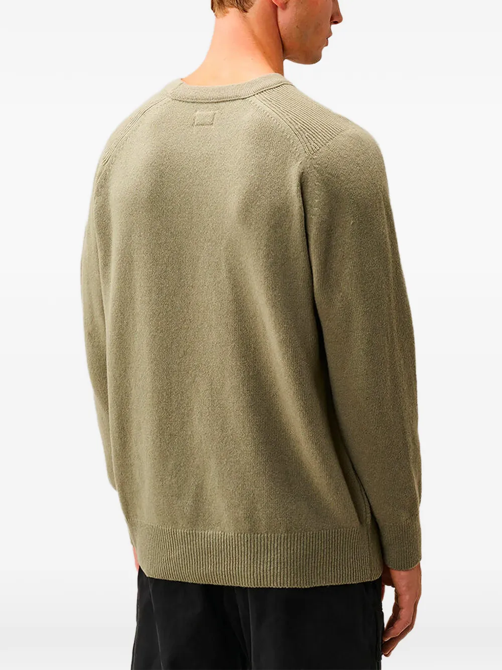 C.P. Company lambswool lens crewneck sweater Beige