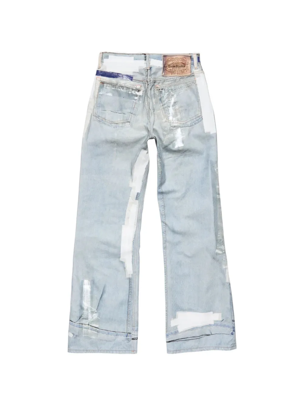 Acne Studios Trompe-l'oeil jeans met band Blauw