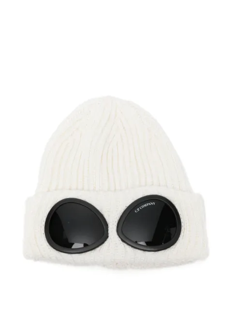 C.P. Company Goggle-detail ribbed-knit beanie hat