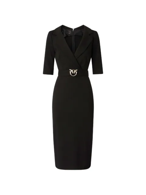 PINKO Slim-fit dress with Love Birds belt