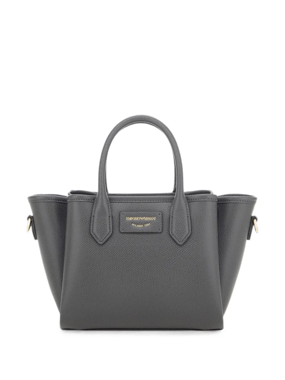 Emporio Armani Borsa tote media con placca logo - Grigio