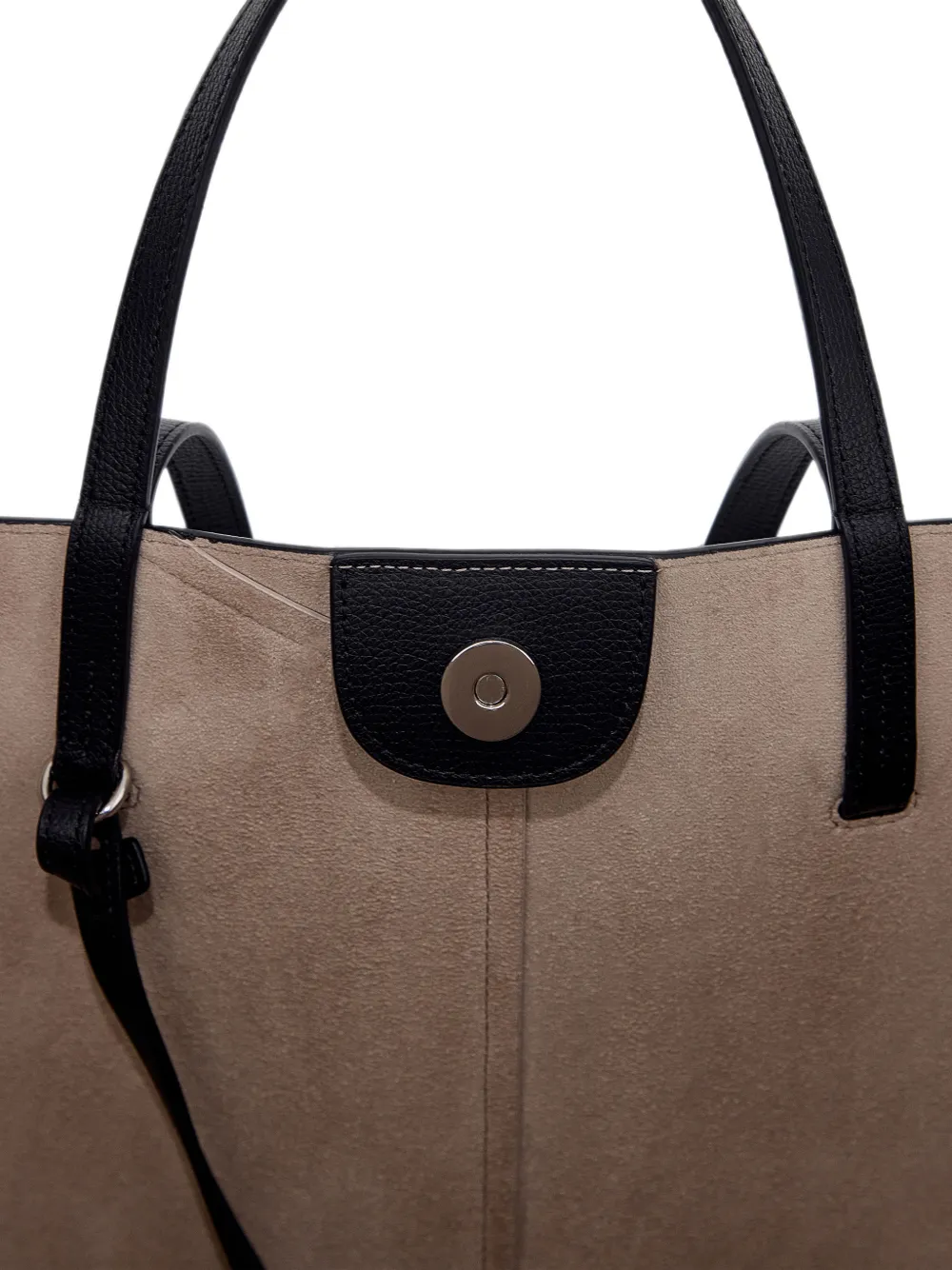 Emporio Armani 1981 logoprint shopper van bewerkt leer Zwart