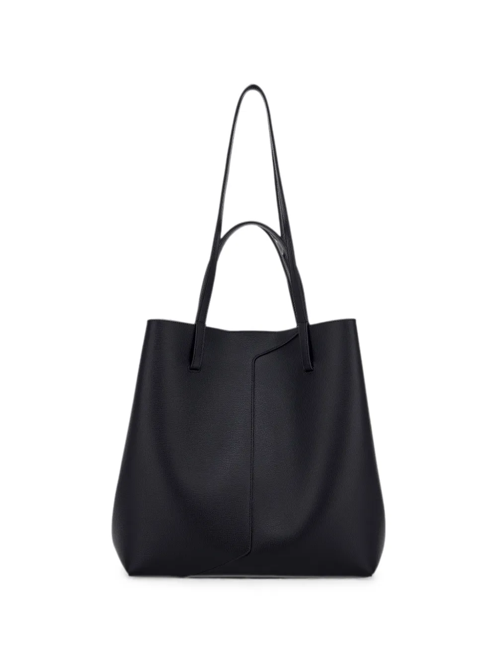 Emporio Armani 1981 logoprint shopper van bewerkt leer Zwart