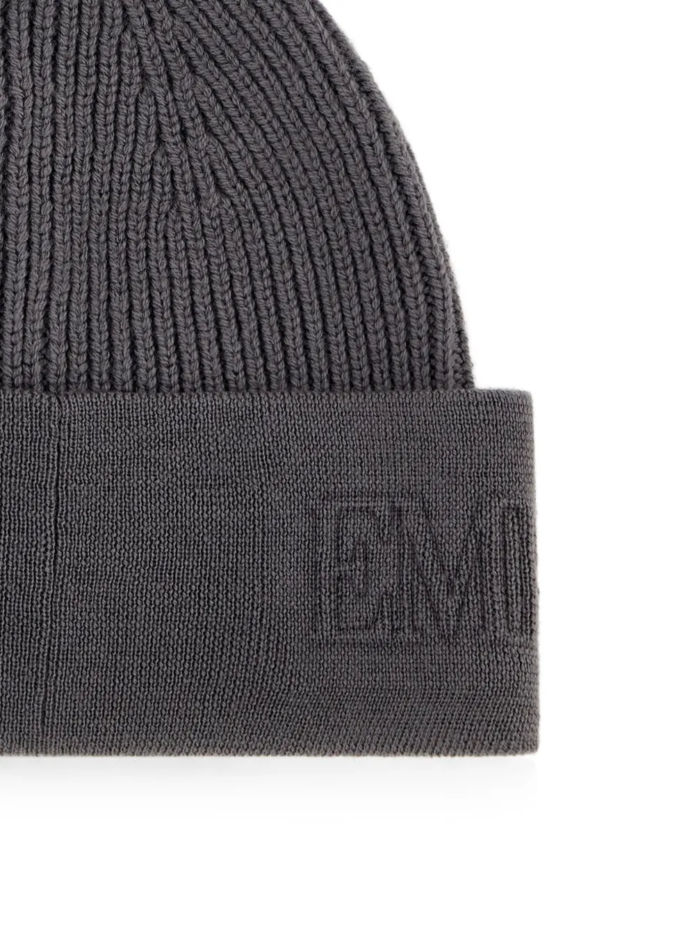 Emporio Armani Ribgebreide muts Grijs