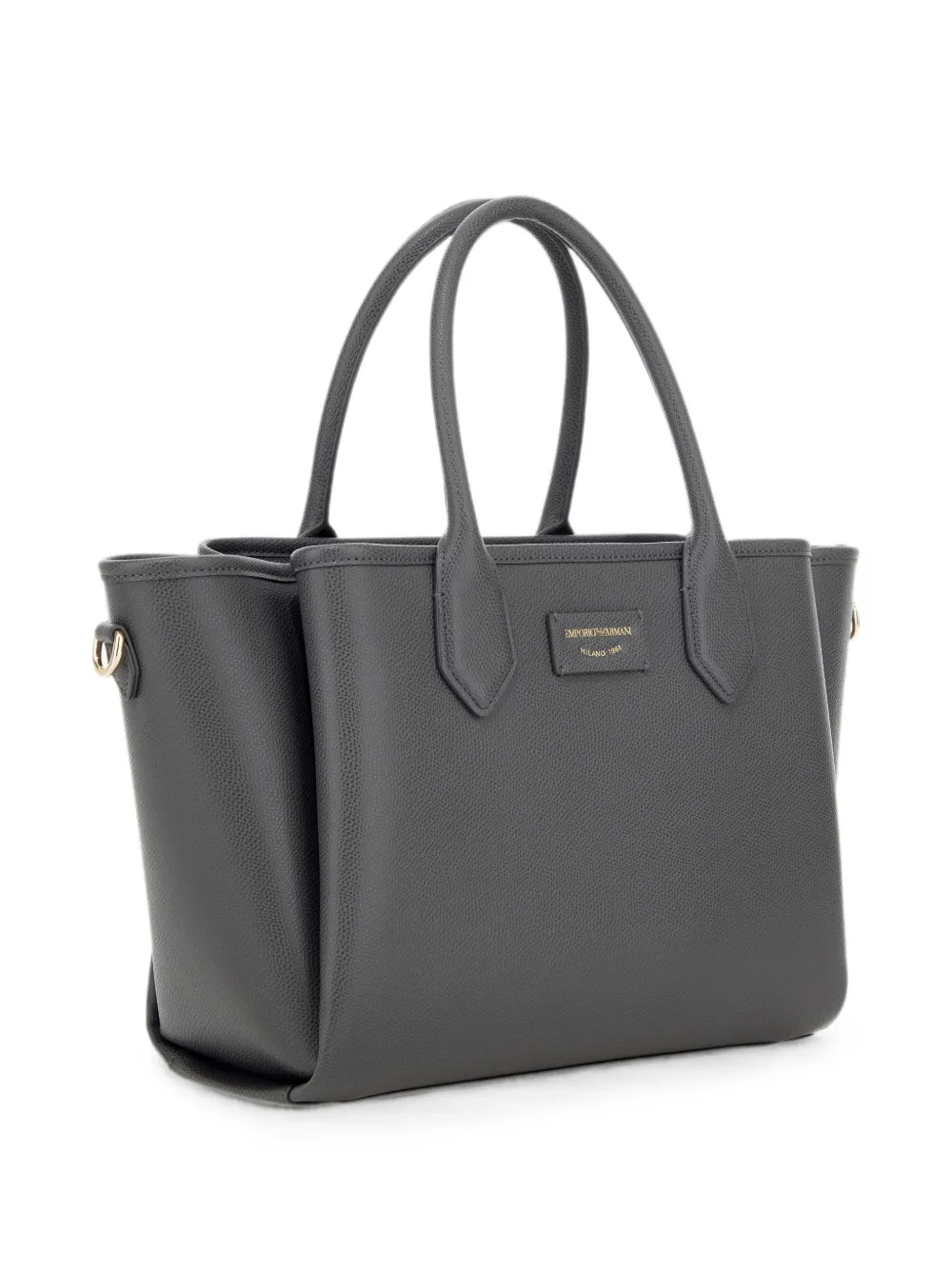 Emporio Armani Shopper met textuur en logo-patch Grijs