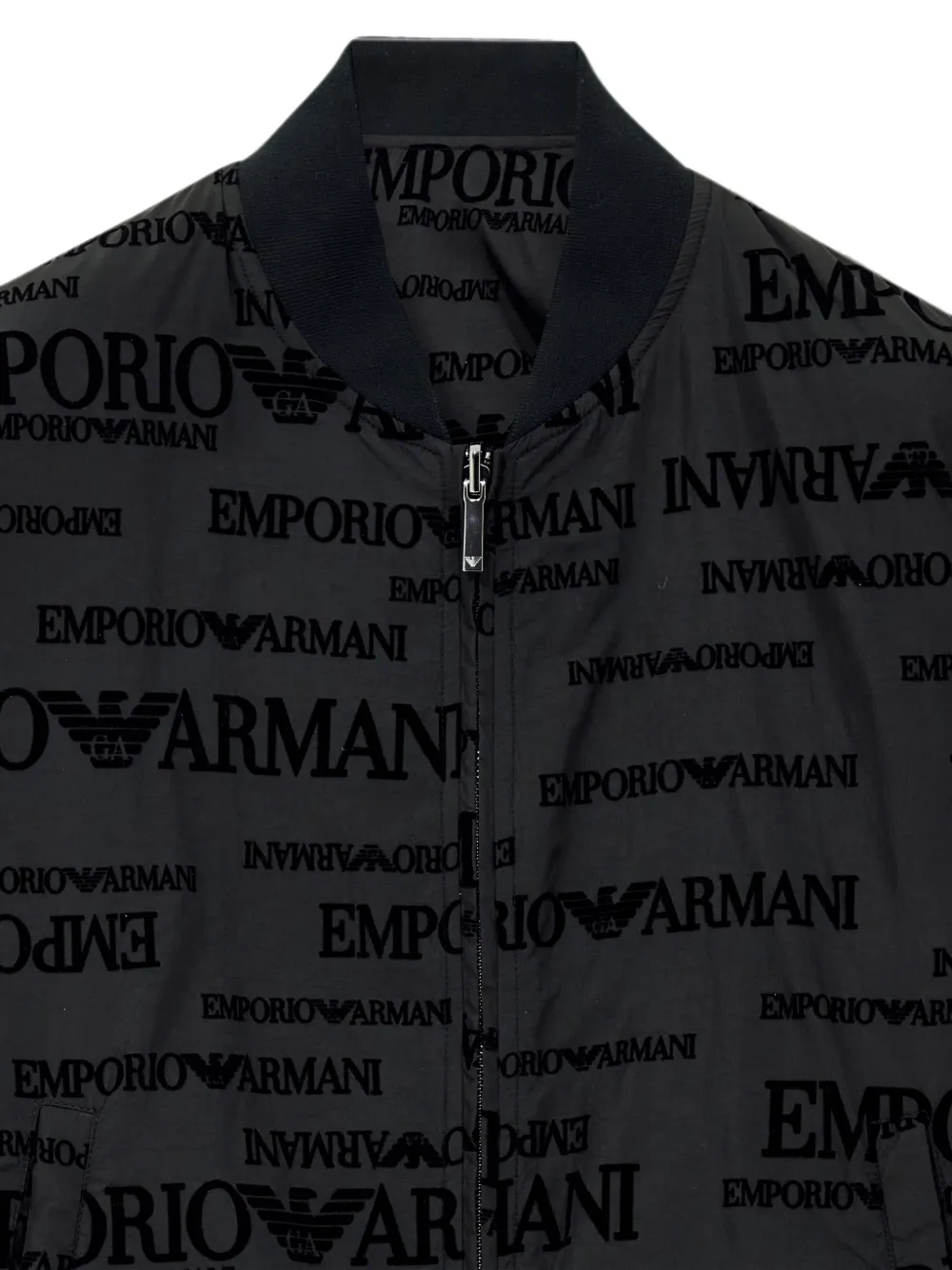 Emporio Armani Omkeerbaar jack Zwart