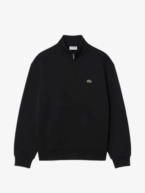 Lacoste half-zip logo-patch sweater