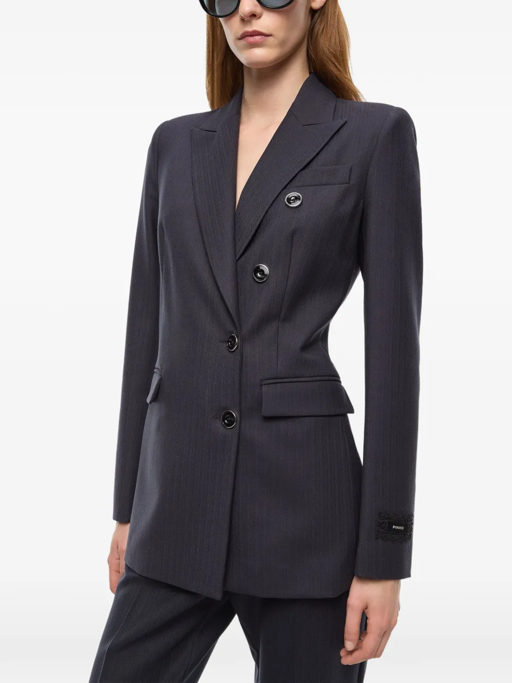 PINKO Blazer met krijtstreep Blauw