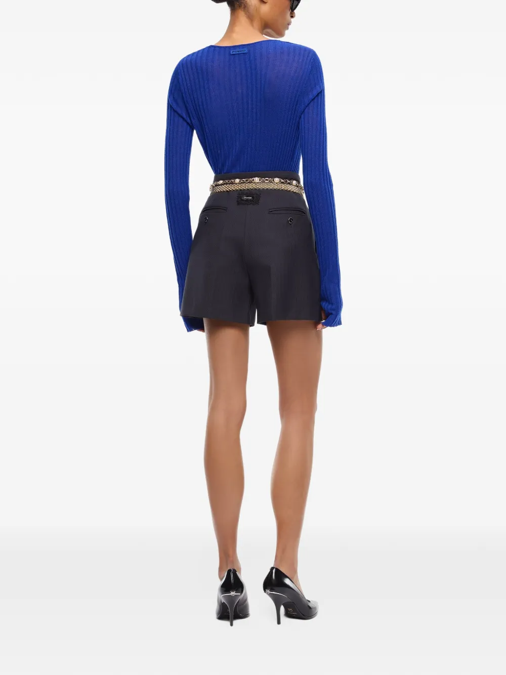 PINKO Geplooide shorts Blauw