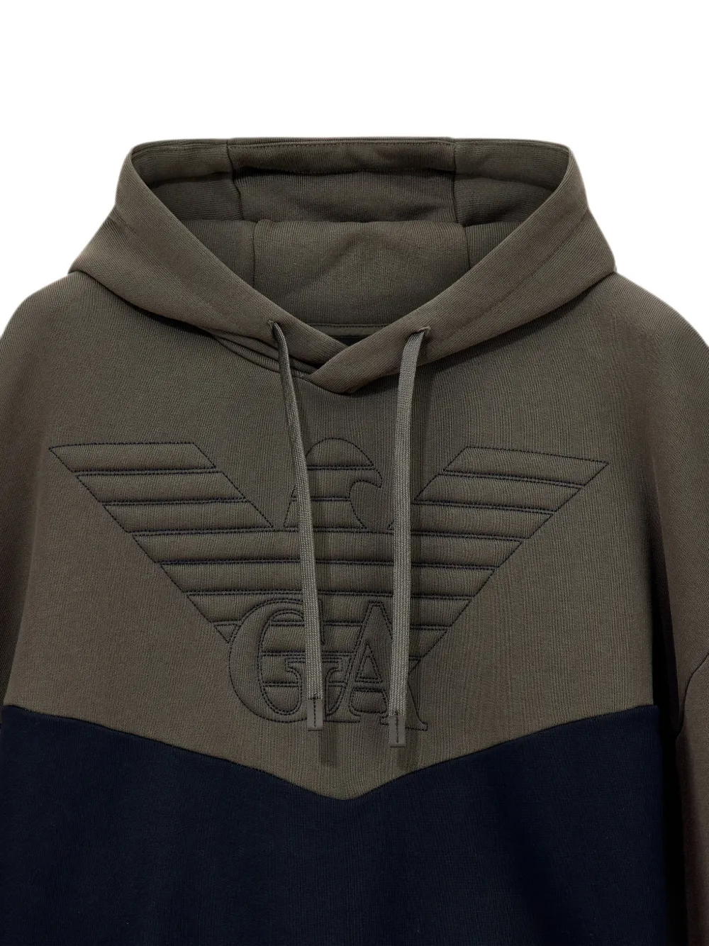 Emporio Armani Hoodie met geborduurd logo Groen
