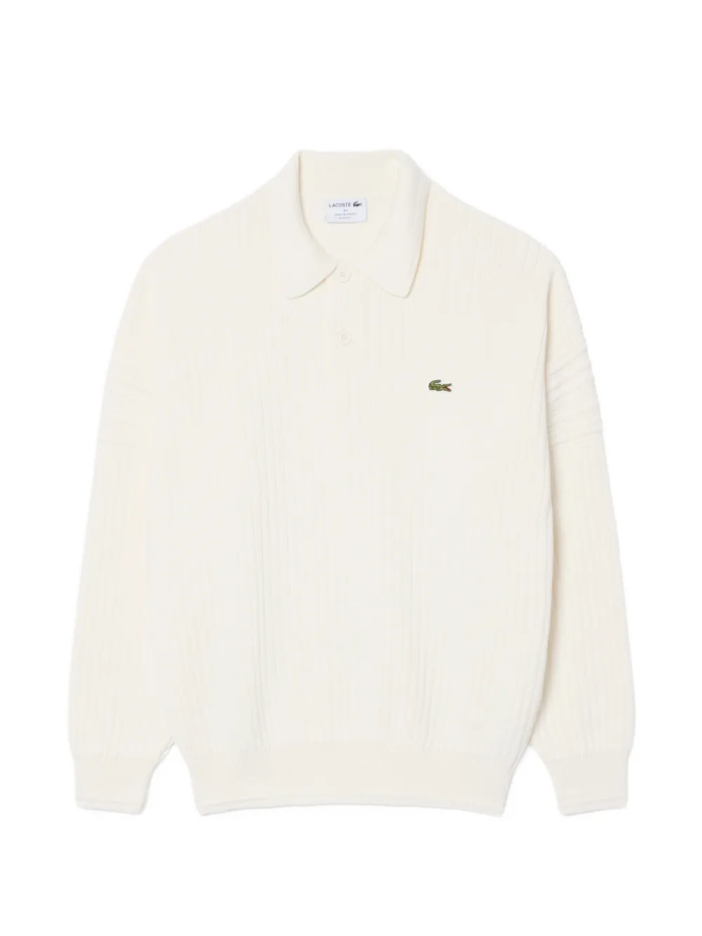 Lacoste Maglione in stile polo a coste - Toni neutri