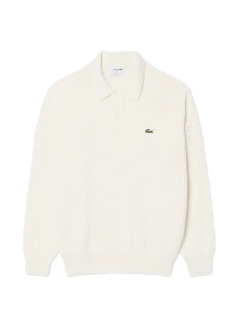 Lacoste ribbed-knit polo sweater