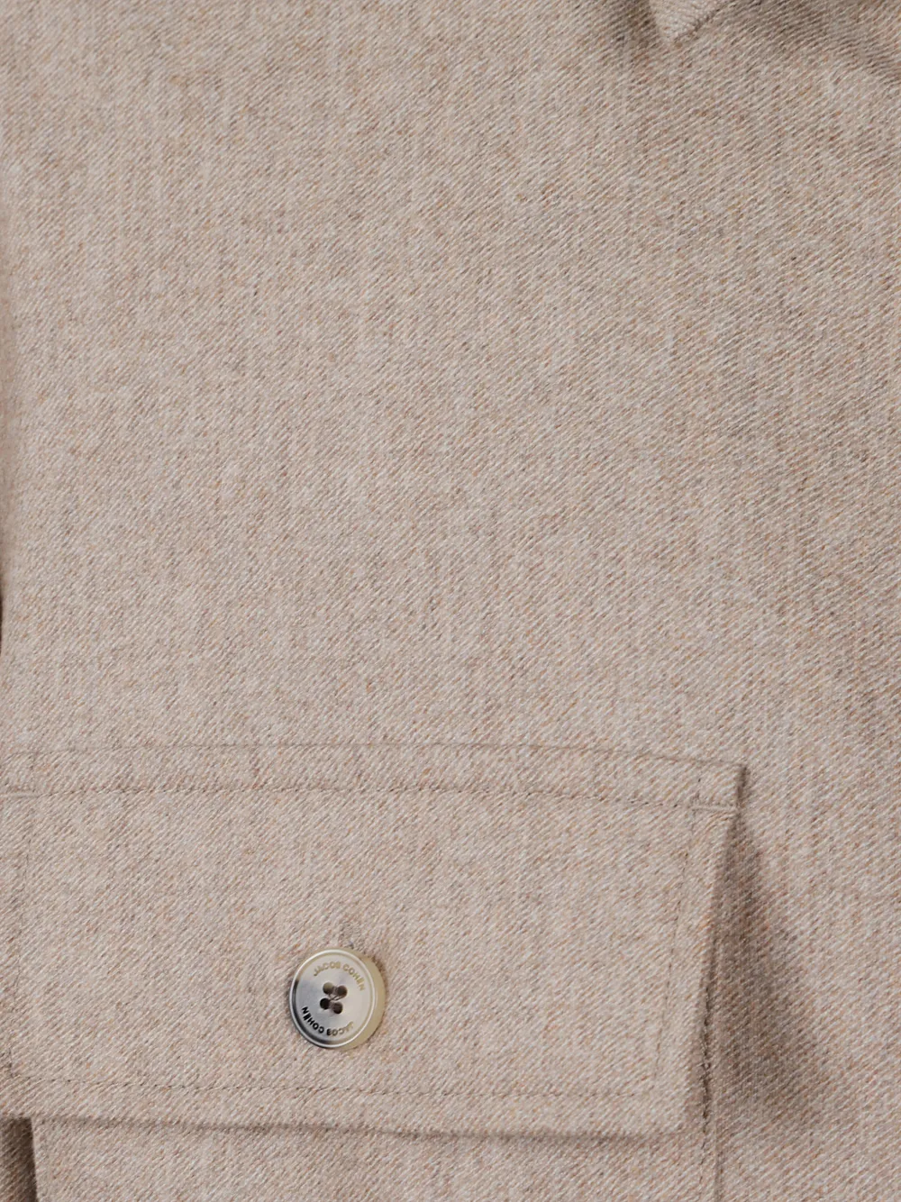 Jacob Cohën Barberis Canonico overshirt met button-downkraag en klepzak Beige