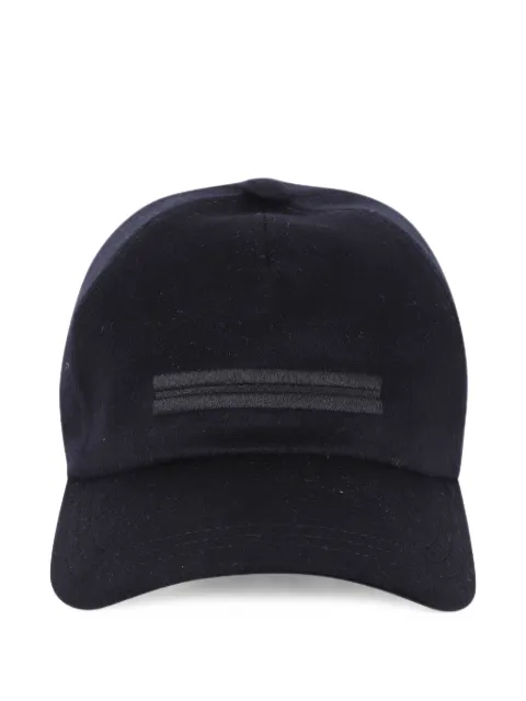 Zegna dark blue baseball cap in Oasi cashmere