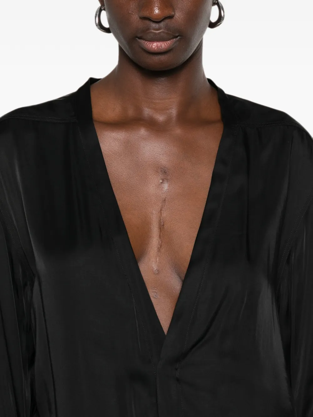 Rick Owens Larry blouse met V-hals Zwart