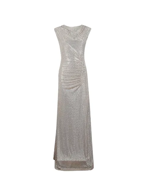 Roland Mouret crystal-embellished ruched maxi dress