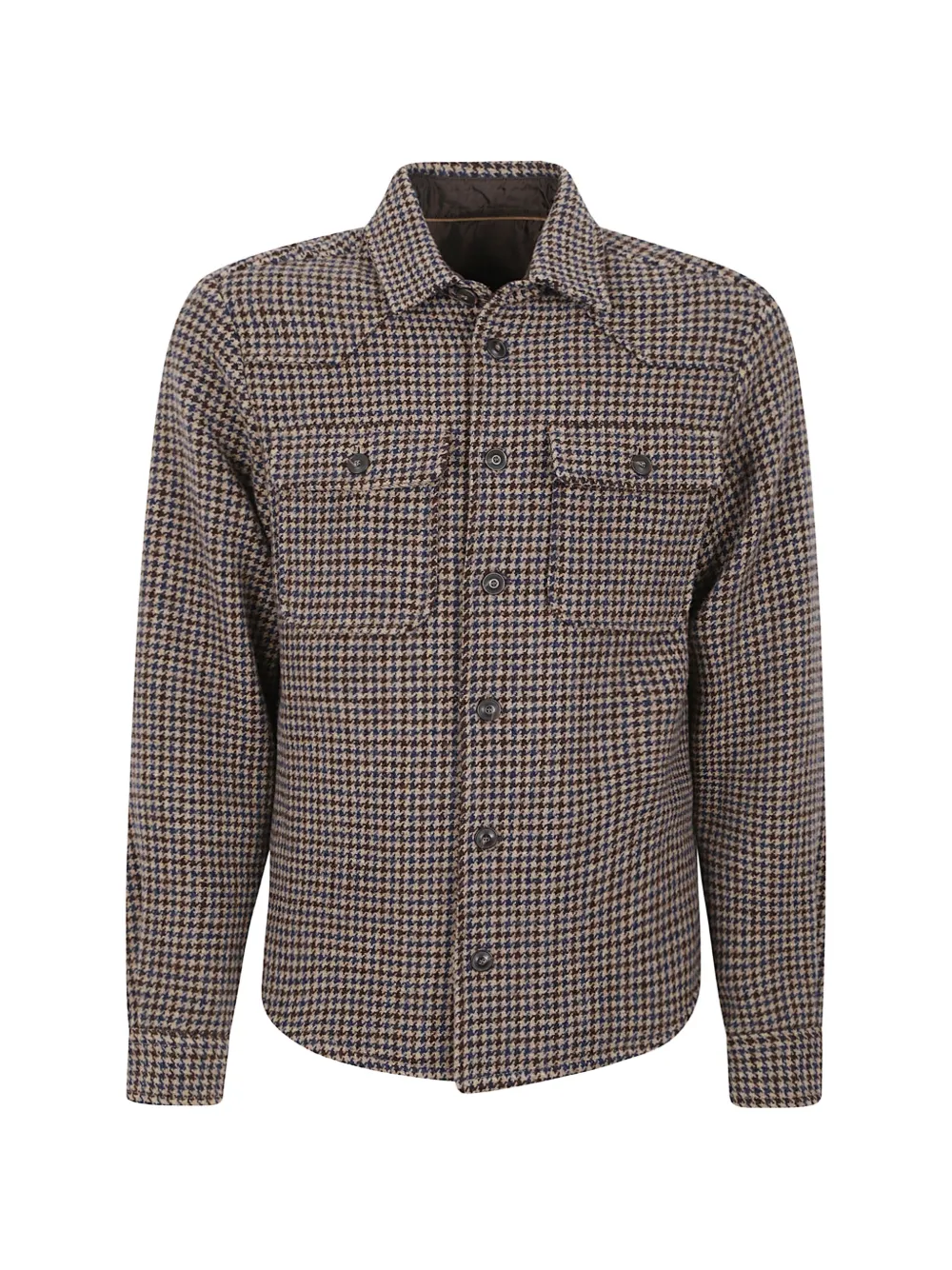 Tintoria Mattei houndstooth-pattern shirt jacket - Marron Tintoria Mattei houndstooth-pattern shirt jacket - Marron