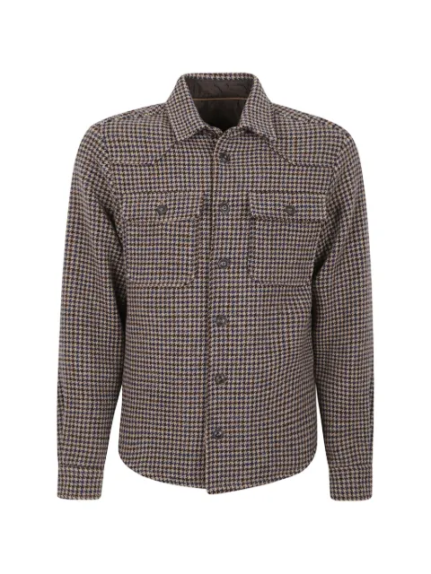 Tintoria Mattei houndstooth-pattern shirt jacket