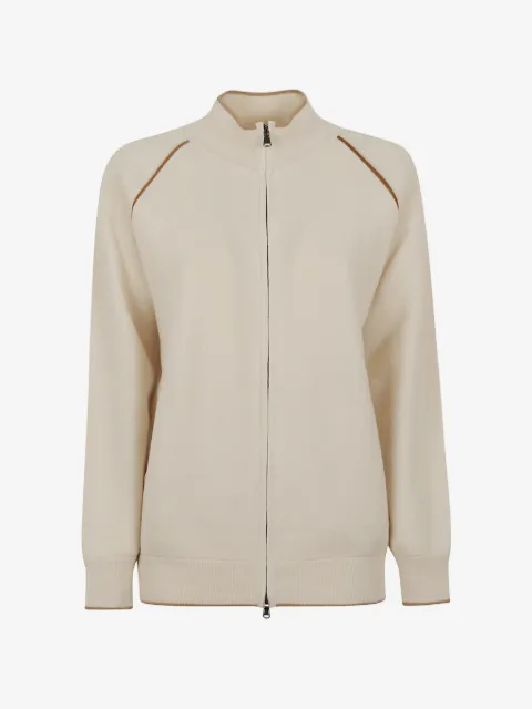 Kiton zip-up raglan-sleeve cardigan