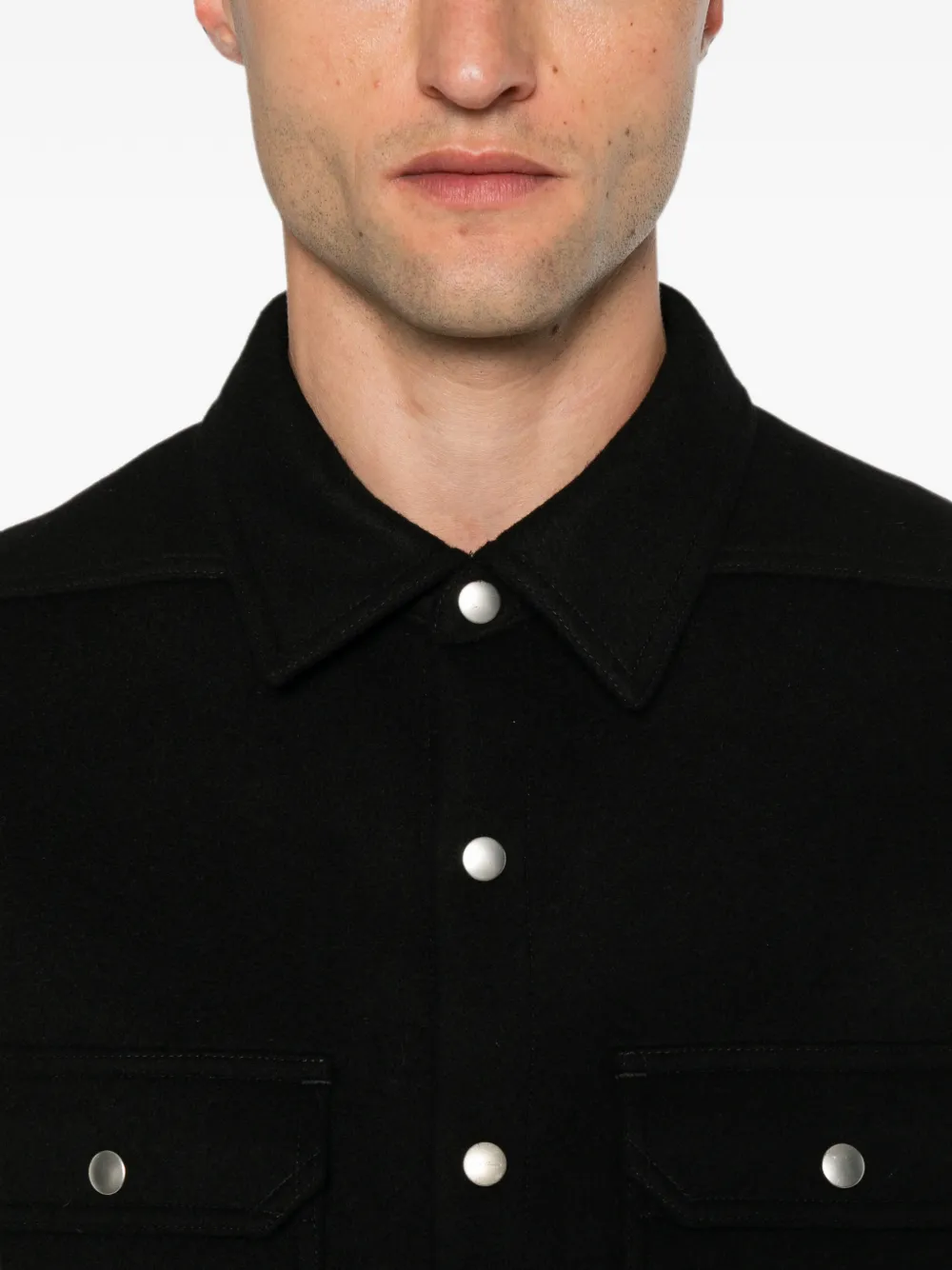 Rick Owens Shirtjack met knoopsluiting Zwart