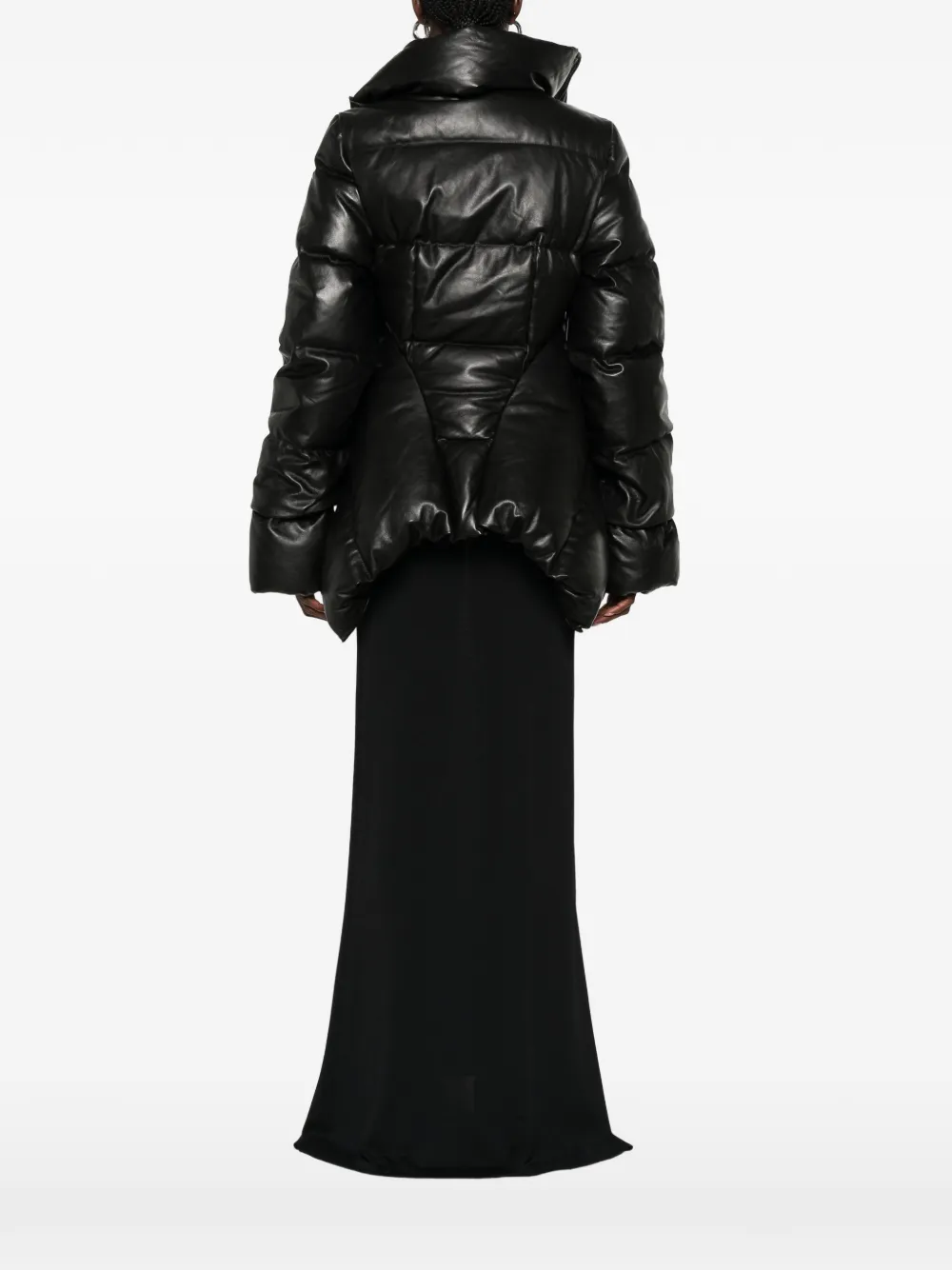 Rick Owens Naska leren jack Zwart