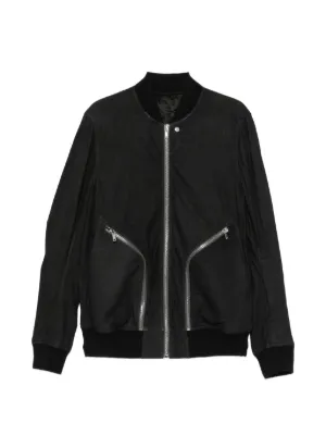 Rick Owens レザーボンバージャケット | ブラック | FARFETCH JP