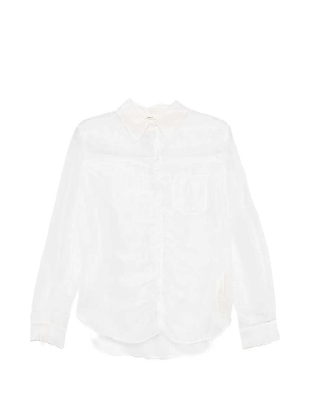 KHAITE Allie sheer shirt - Bianco