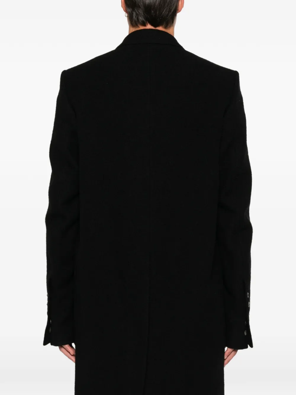 Rick Owens Concordian jas met enkele rij knopen Zwart