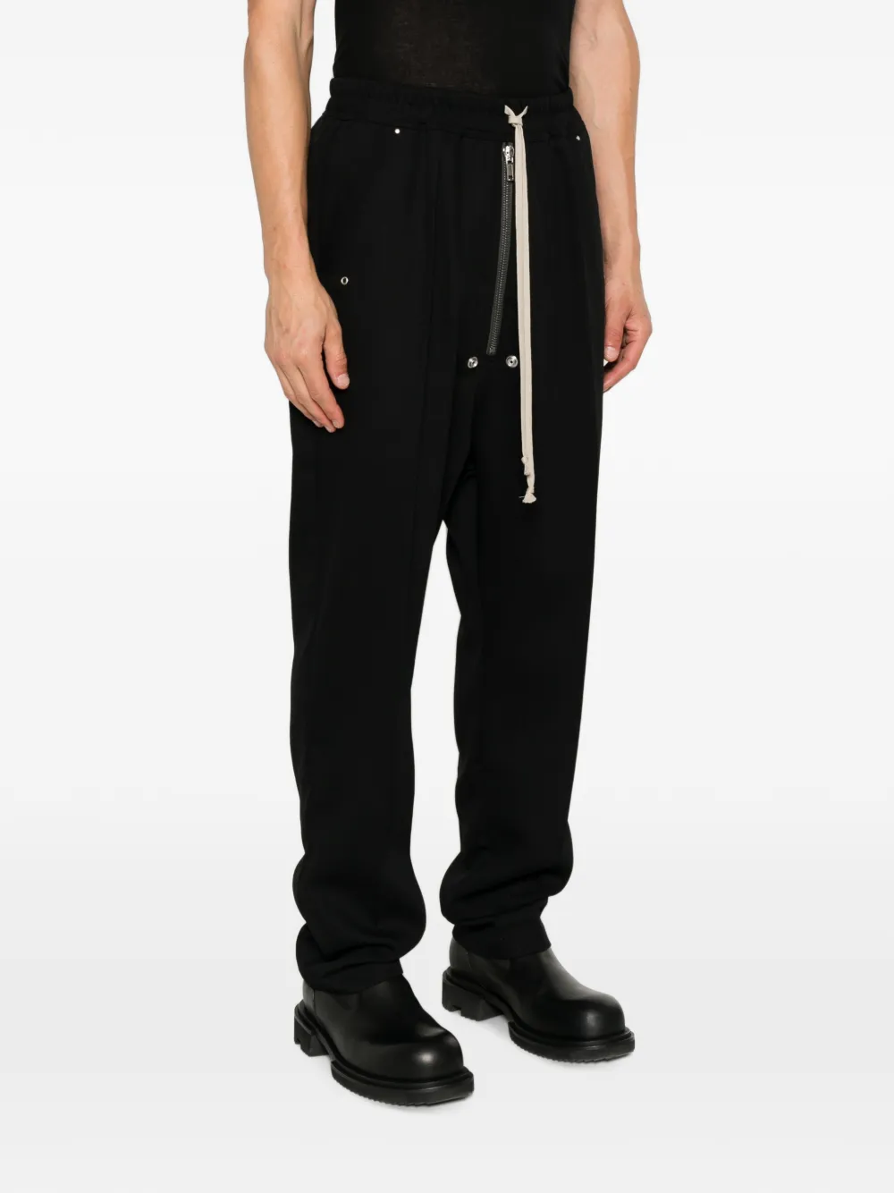 Rick Owens Broek met verlaagd kruis Zwart