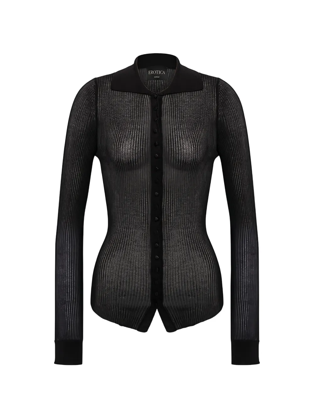 DONDUP ribbed-knit long-sleeve cardigan - Nero
