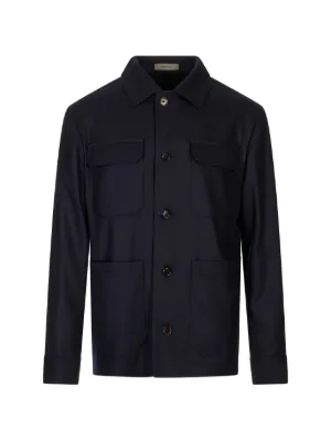 Brioni Buttoned Wool Jacket | Blue | FARFETCH