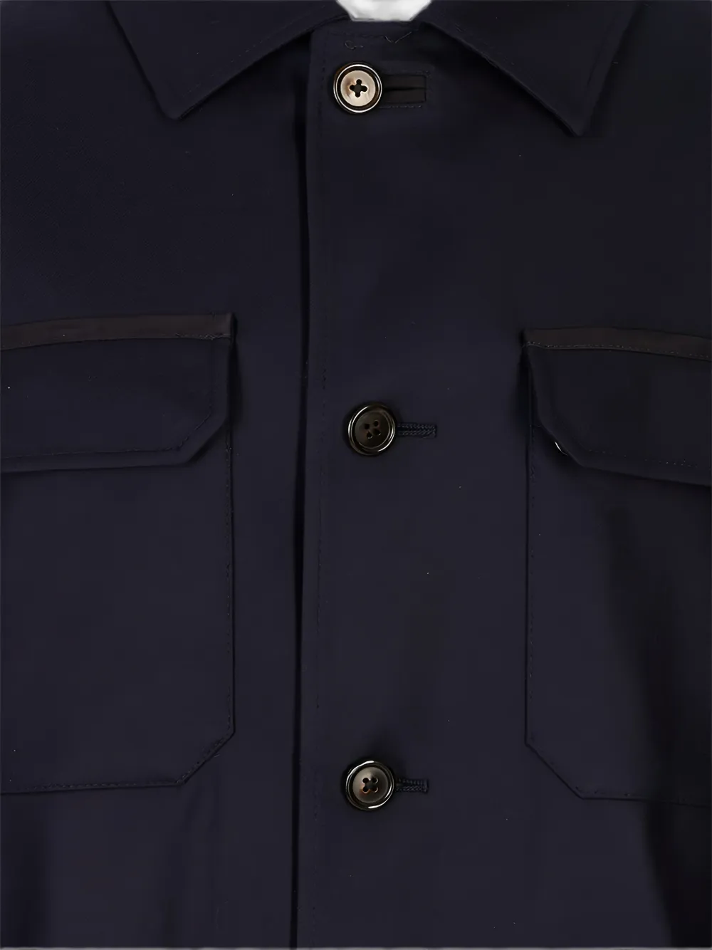 Corneliani Button-up jack met meerdere zakken Blauw