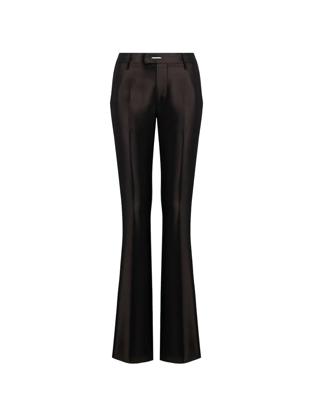 DONDUP satin-finish flared trousers - Nero